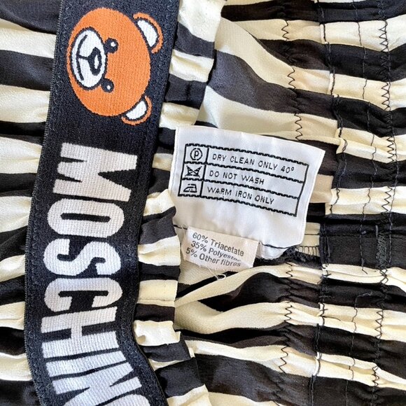 Maggie Shepherd (not Moschino) - Vintage - B/W Stripe Paper Bag Pants - M - Picture 6 of 6